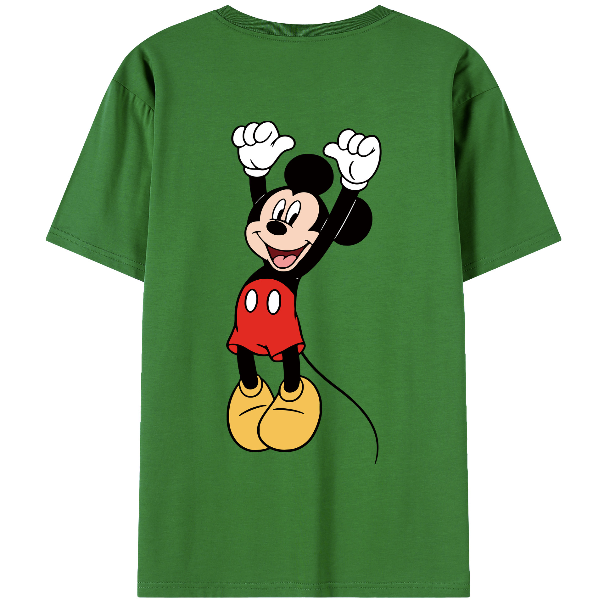 （画像用） ミッキーマウス Mickey Mouse レディース半袖Tシャツ(バックプリント)